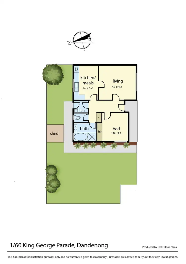 Floorplan of Homely unit listing, 1/60 King George Parade, Dandenong VIC 3175