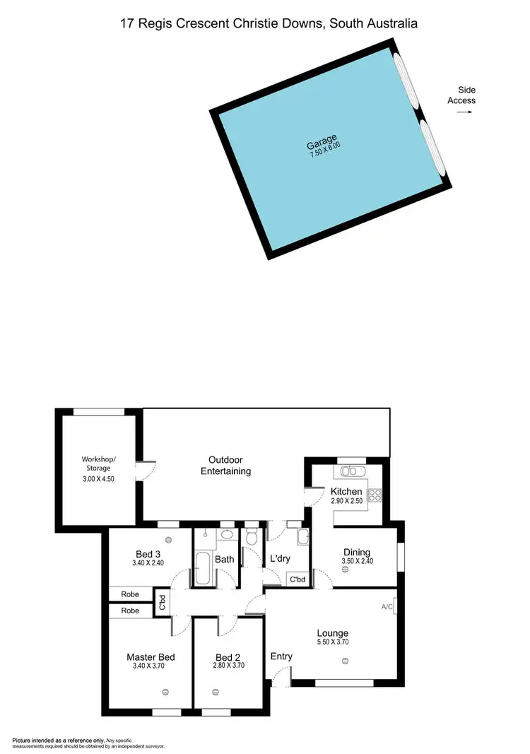 Floorplan of Homely house listing, 17 Regis Crescent, Christie Downs SA 5164