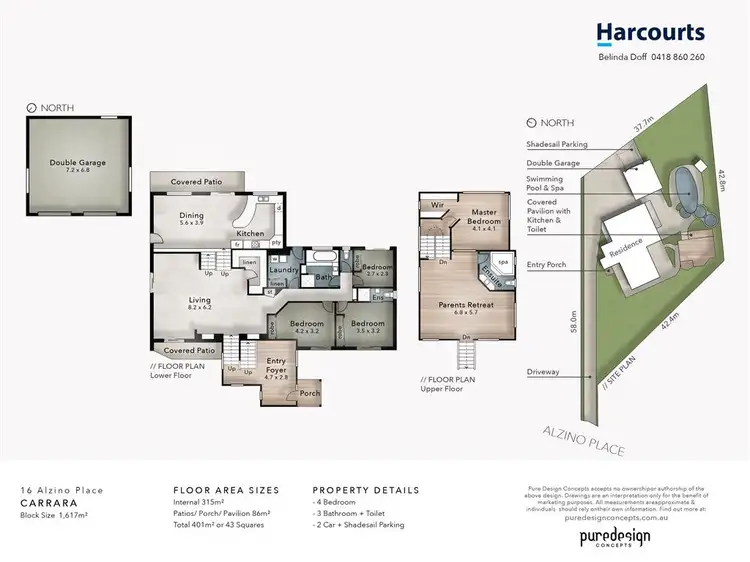 Floorplan of Homely house listing, 16 Alzino Place, Carrara QLD 4211