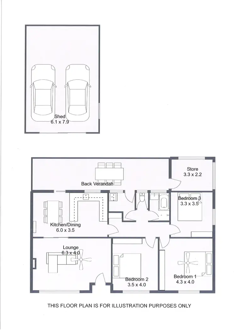 Floorplan of Homely house listing, 15 ASH GROVE, Lucindale SA 5272