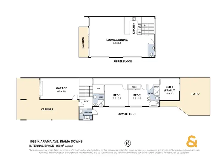 Floorplan of Homely semi-detached listing, 109B Kiarama Avenue, Kiama Downs NSW 2533