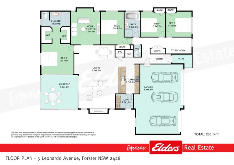 Floorplan of Homely house listing, 5 Leonardo Avenue, Forster NSW 2428