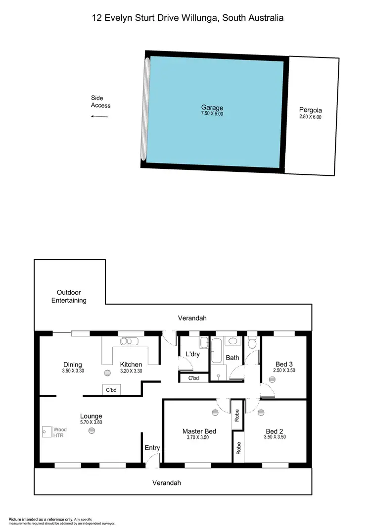 Floorplan of Homely house listing, 12 Evelyn Sturt Drive, Willunga SA 5172