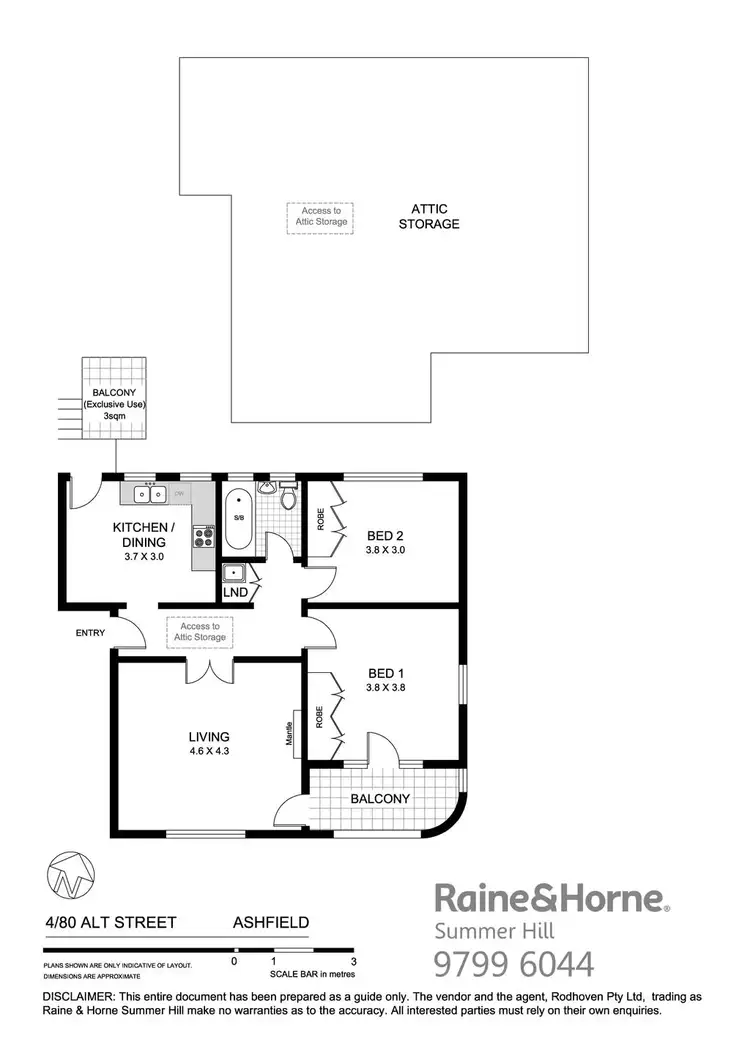 Floorplan of Homely apartment listing, 4/80 Alt Street, Ashfield NSW 2131