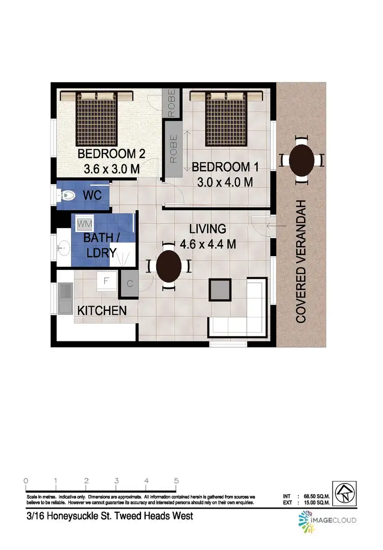 Floorplan of Homely unit listing, 3/16 Honeysuckle Street, Tweed Heads West NSW 2485