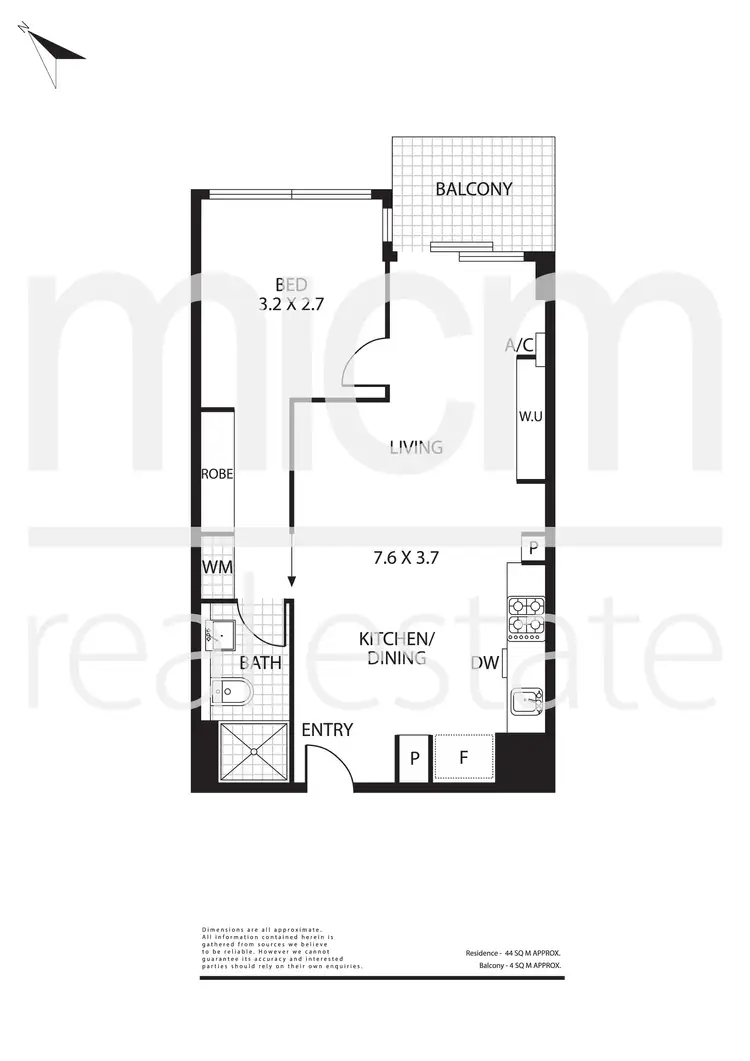 Floorplan of Homely apartment listing, 4403/639 Lonsdale Street, Melbourne VIC 3000