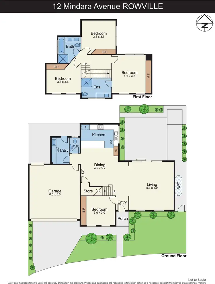 Floorplan of Homely townhouse listing, 12 Mindara Avenue, Rowville VIC 3178