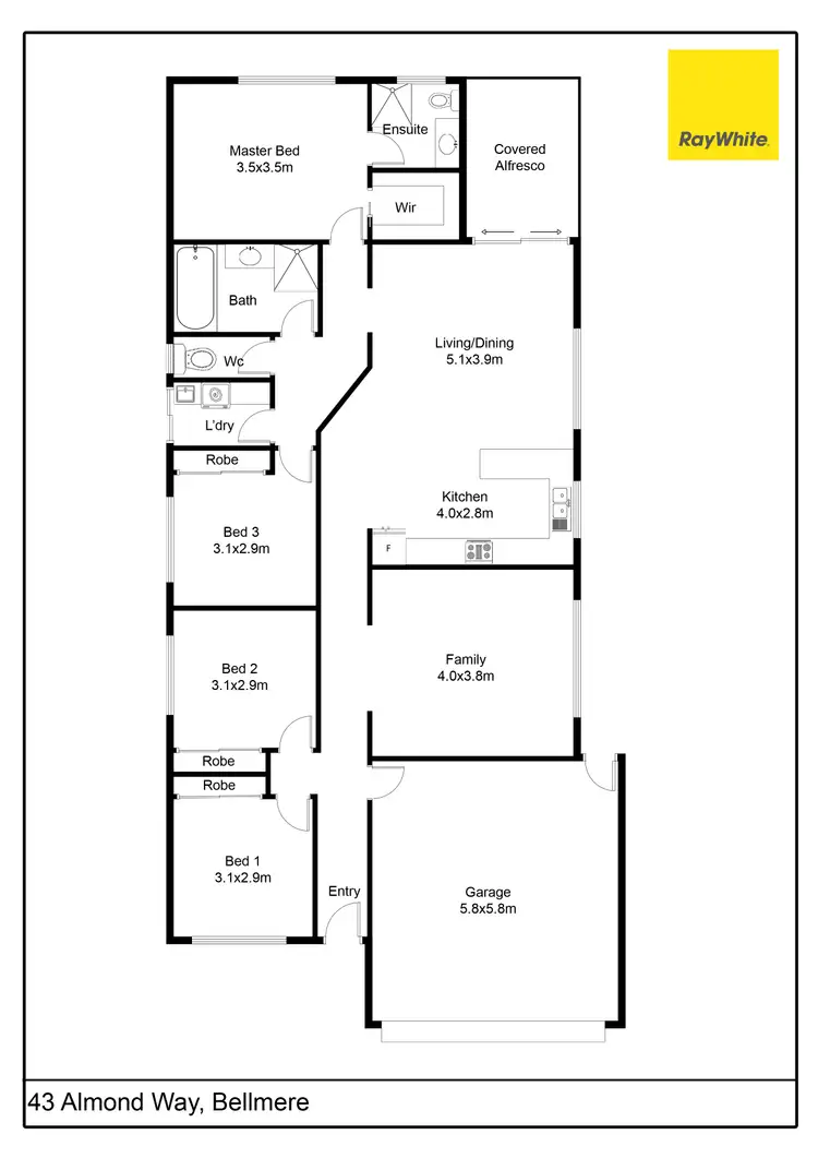 Floorplan of Homely house listing, 43 Almond Way, Bellmere QLD 4510