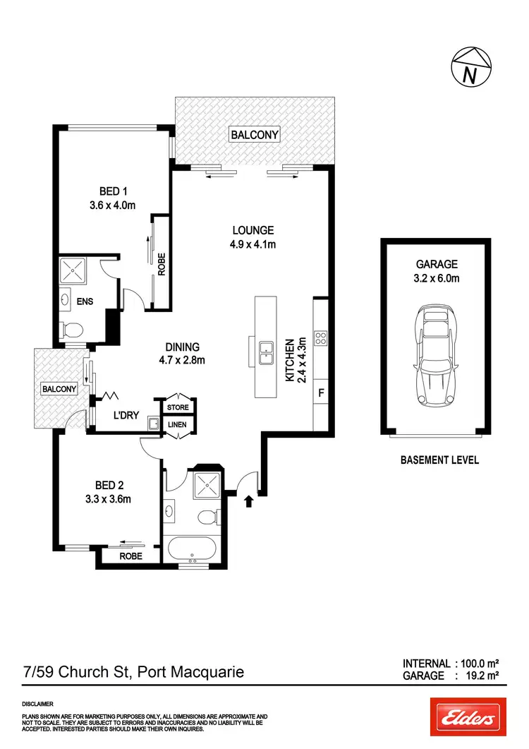 Floorplan of Homely unit listing, 7/59 Church Street, Port Macquarie NSW 2444