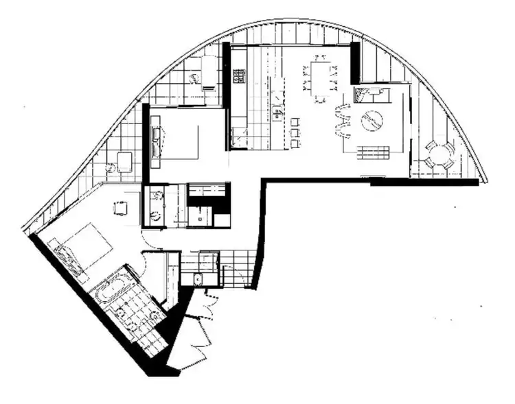 Floorplan of Homely apartment listing, Unit 1001 'The Oracle' 1 Oracle Boulevard, Broadbeach QLD 4218