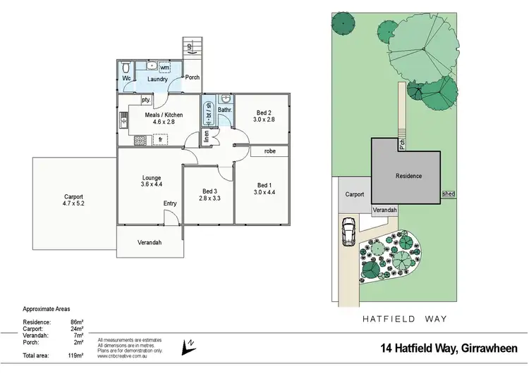 Floorplan of Homely house listing, 14 Hatfield Way, Girrawheen WA 6064