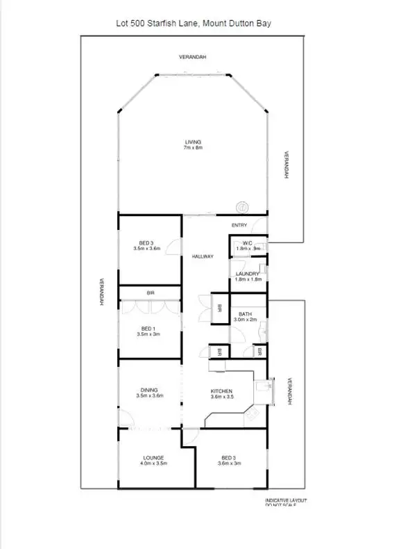 Floorplan of Homely house listing, Lot 500 Starfish Lane, Mount Dutton Bay via, Coffin Bay SA 5607