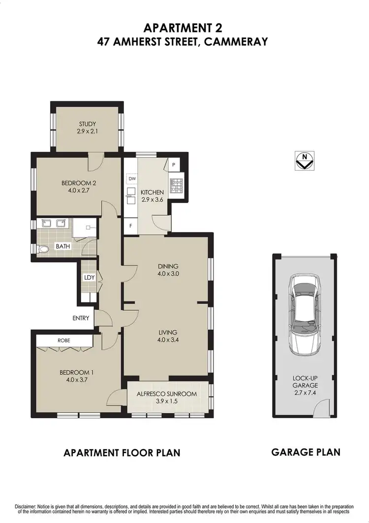 Floorplan of Homely apartment listing, 2/47 Amherst Street, Cammeray NSW 2062