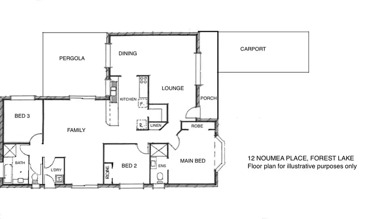 Floorplan of Homely house listing, 12 Noumea Place, Forest Lake QLD 4078