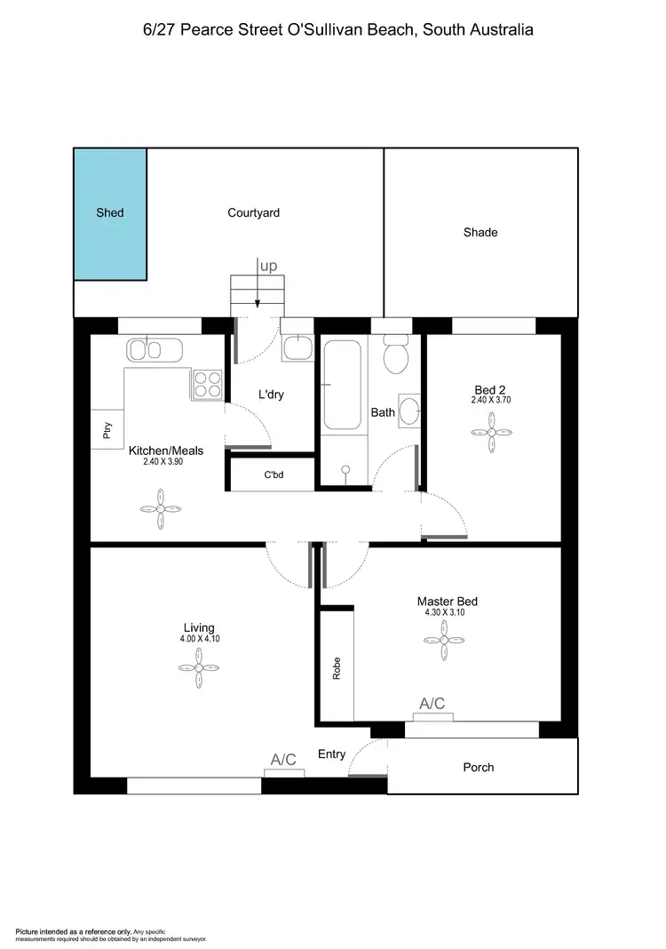 Floorplan of Homely unit listing, 6/27 Pearce Street, O'sullivan Beach SA 5166