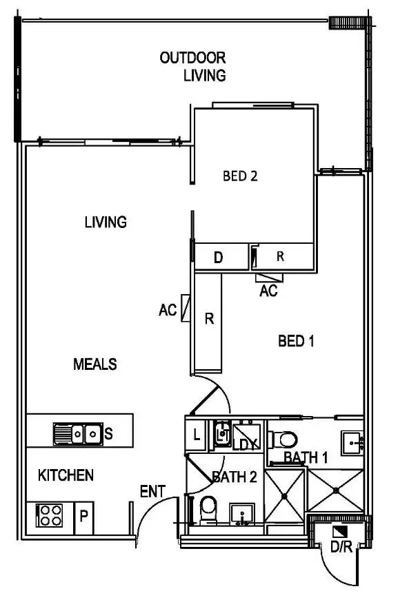 Floorplan of Homely apartment listing, 236/30 Philip Hodgins Street, Wright ACT 2611