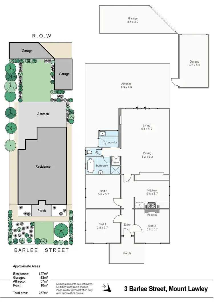Floorplan of Homely house listing, 3 Barlee Street, Mount Lawley WA 6050