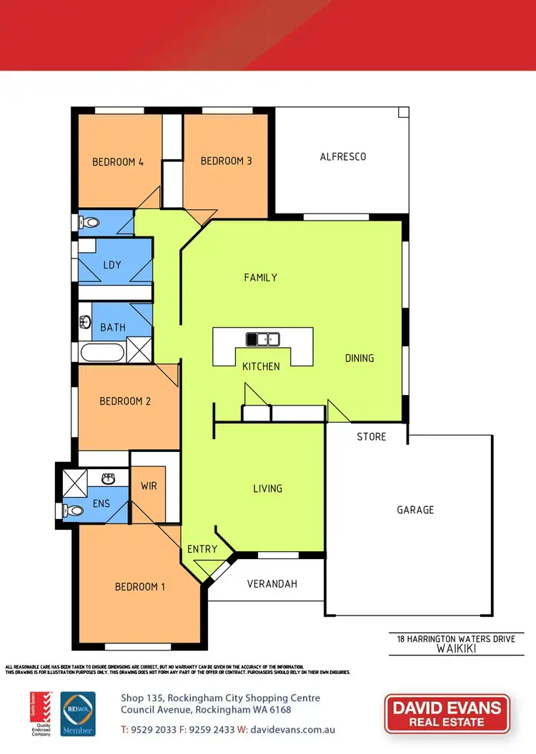 Floorplan of Homely house listing, 18 Harrington Waters Drive, Waikiki WA 6169