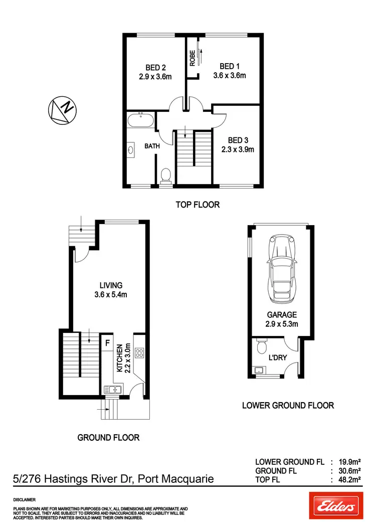 Floorplan of Homely townhouse listing, 5/276 Hastings River Drive, Port Macquarie NSW 2444