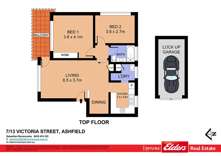 Floorplan of Homely unit listing, 7/13 Victoria Street, Ashfield NSW 2131