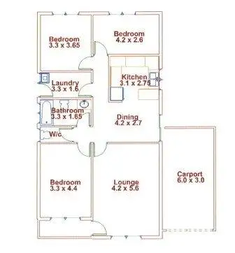 Floorplan of Homely unit listing, Unit 2 Baker Street "Albert Close", Meningie SA 5264