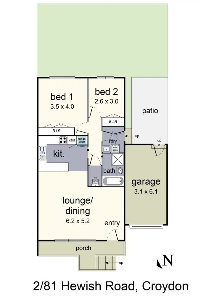 Floorplan of Homely unit listing, 2/81 Hewish Road, Croydon VIC 3136