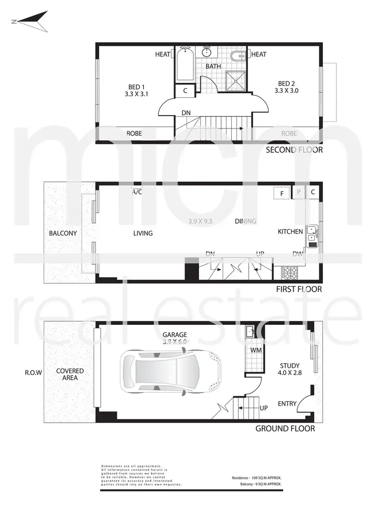 Floorplan of Homely townhouse listing, 16/1 Clearwater Rise Parade, Truganina VIC 3029