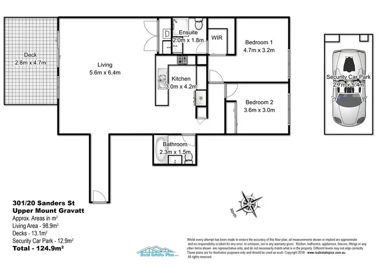 Floorplan of Homely apartment listing, 301/20 Sanders Street, Upper Mount Gravatt QLD 4122