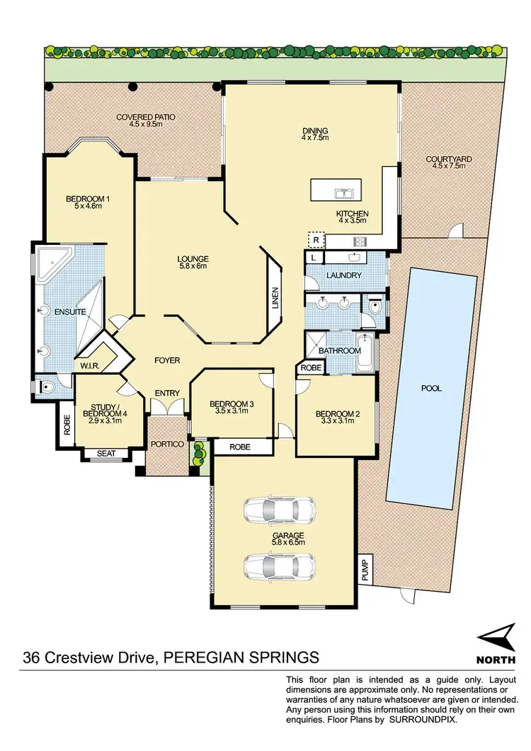 Floorplan of Homely house listing, 36 Crestview Drive, Peregian Springs QLD 4573