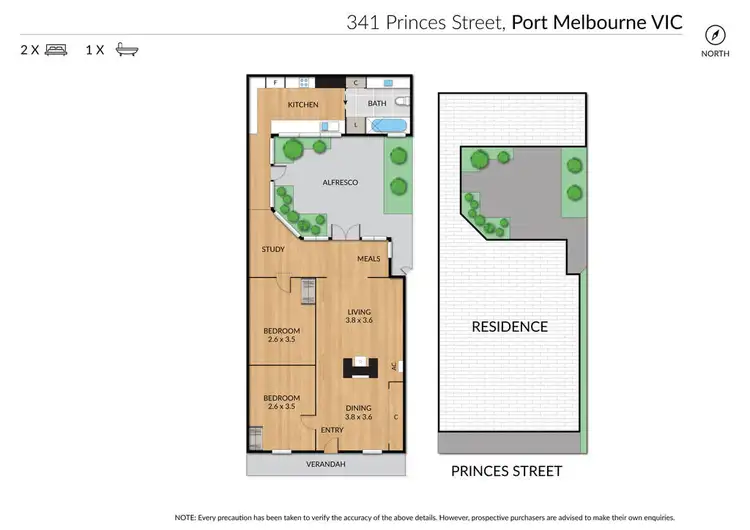 Floorplan of Homely house listing, 341 Princes Street, Port Melbourne VIC 3207