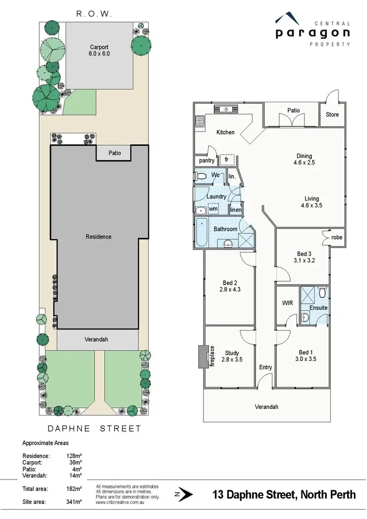 Floorplan of Homely house listing, 13 Daphne Street, North Perth WA 6006