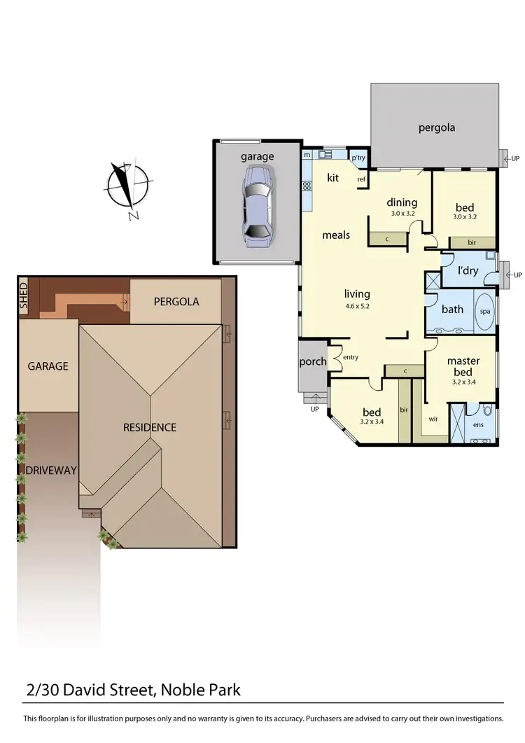 Floorplan of Homely unit listing, 2/30 David Street, Noble Park VIC 3174