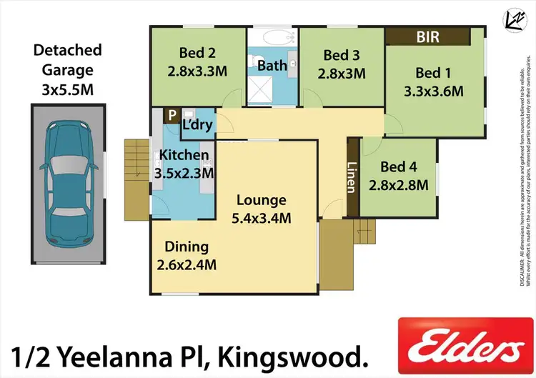 Floorplan of Homely house listing, 1/2 Yeelanna Place, Kingswood NSW 2747