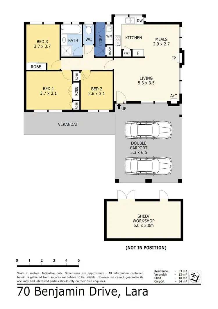 Floorplan of Homely house listing, 70 Benjamin Drive, Lara VIC 3212