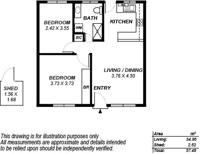 Floorplan of Homely unit listing, 7/2 Bach Crescent, Seaton SA 5023