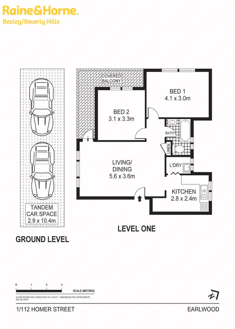 Floorplan of Homely unit listing, 1/112 Homer Street, Earlwood NSW 2206