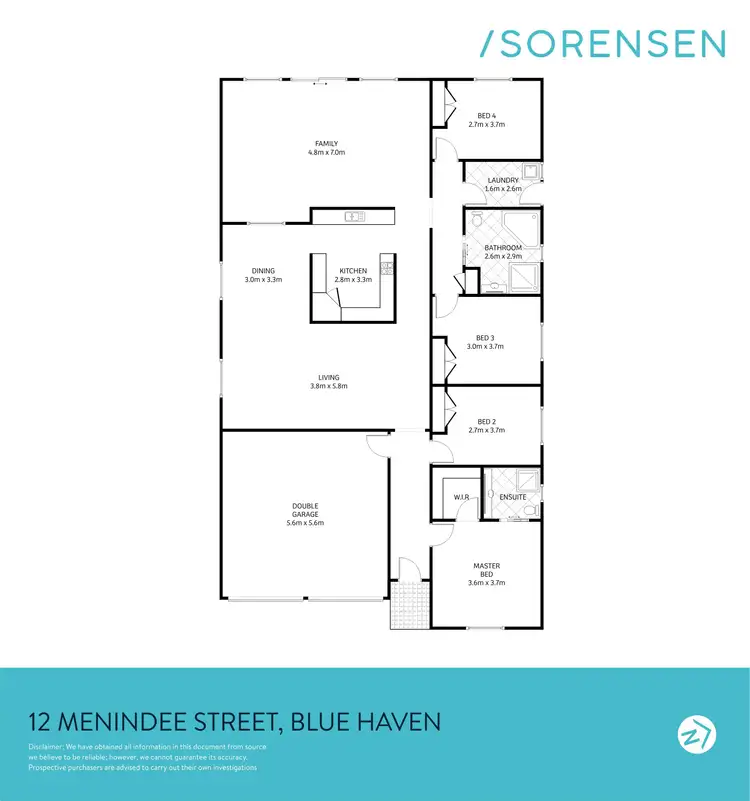 Floorplan of Homely house listing, 12 Menindee Avenue, Blue Haven NSW 2262
