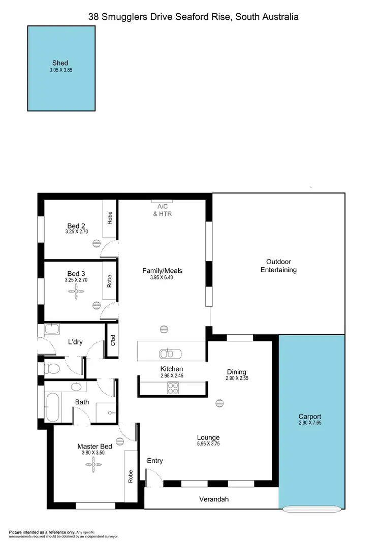 Floorplan of Homely house listing, 38 Smugglers Drive, Seaford Rise SA 5169