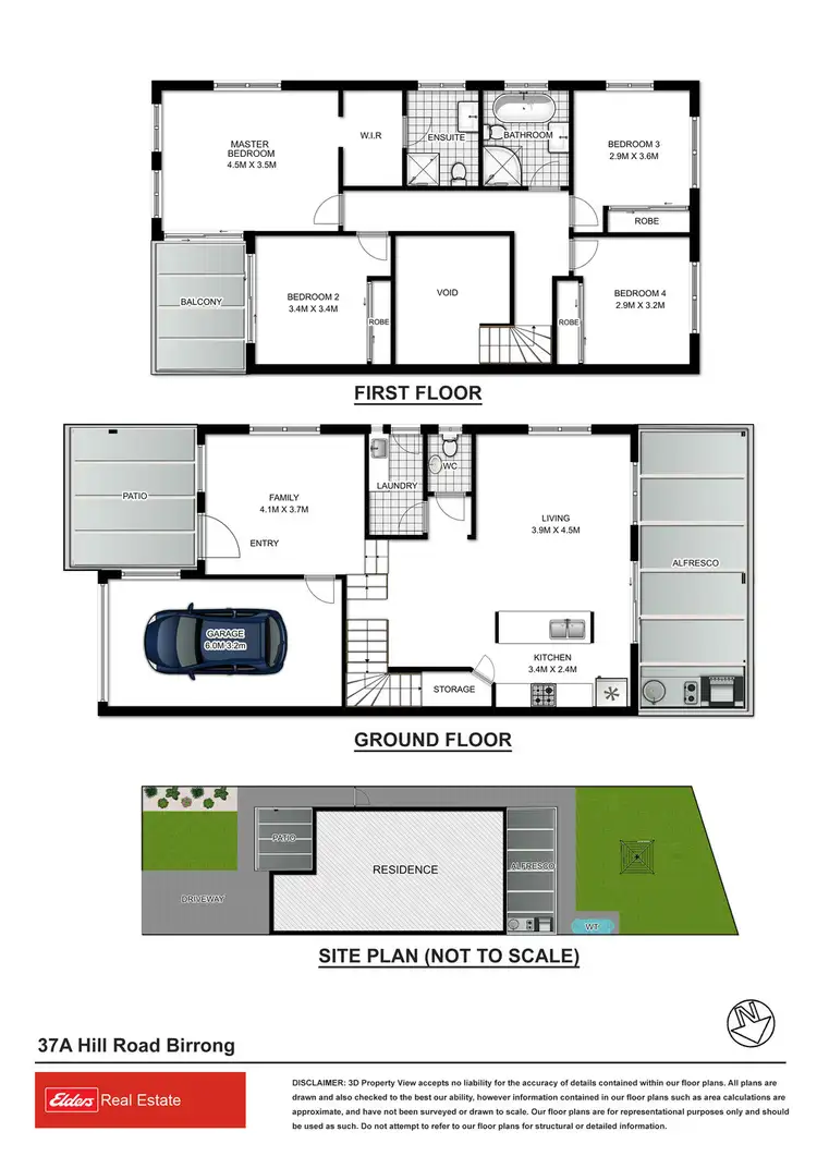 Floorplan of Homely semi-detached listing, 37a Hill Road, Birrong NSW 2143