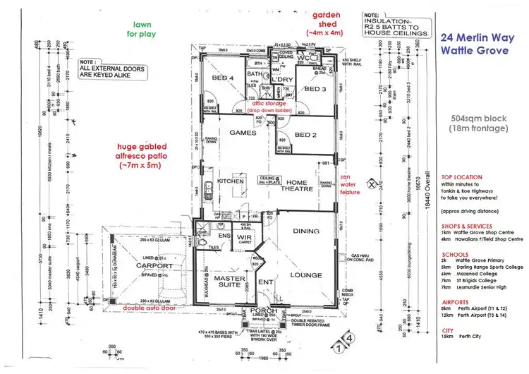 Floorplan of Homely house listing, 24 Merlin Way, Wattle Grove WA 6107