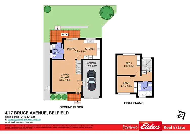 Floorplan of Homely townhouse listing, 4/17 Bruce Avenue, Belfield NSW 2191