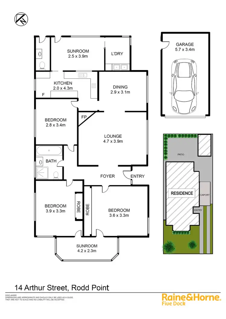 Floorplan of Homely house listing, 14 ARTHUR STREET, Rodd Point NSW 2046