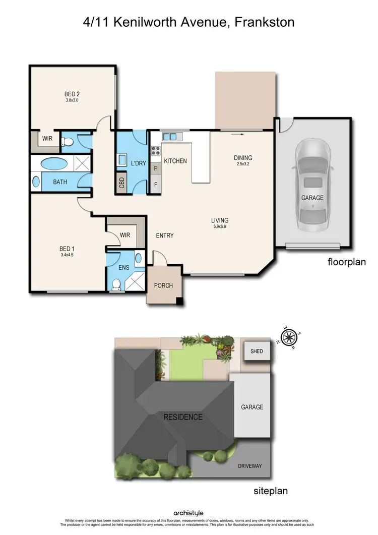 Floorplan of Homely unit listing, 4/11 Kenilworth Avenue, Frankston VIC 3199