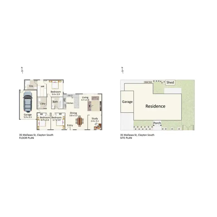 Floorplan of Homely house listing, 35 Mallawa Street, Clayton South VIC 3169