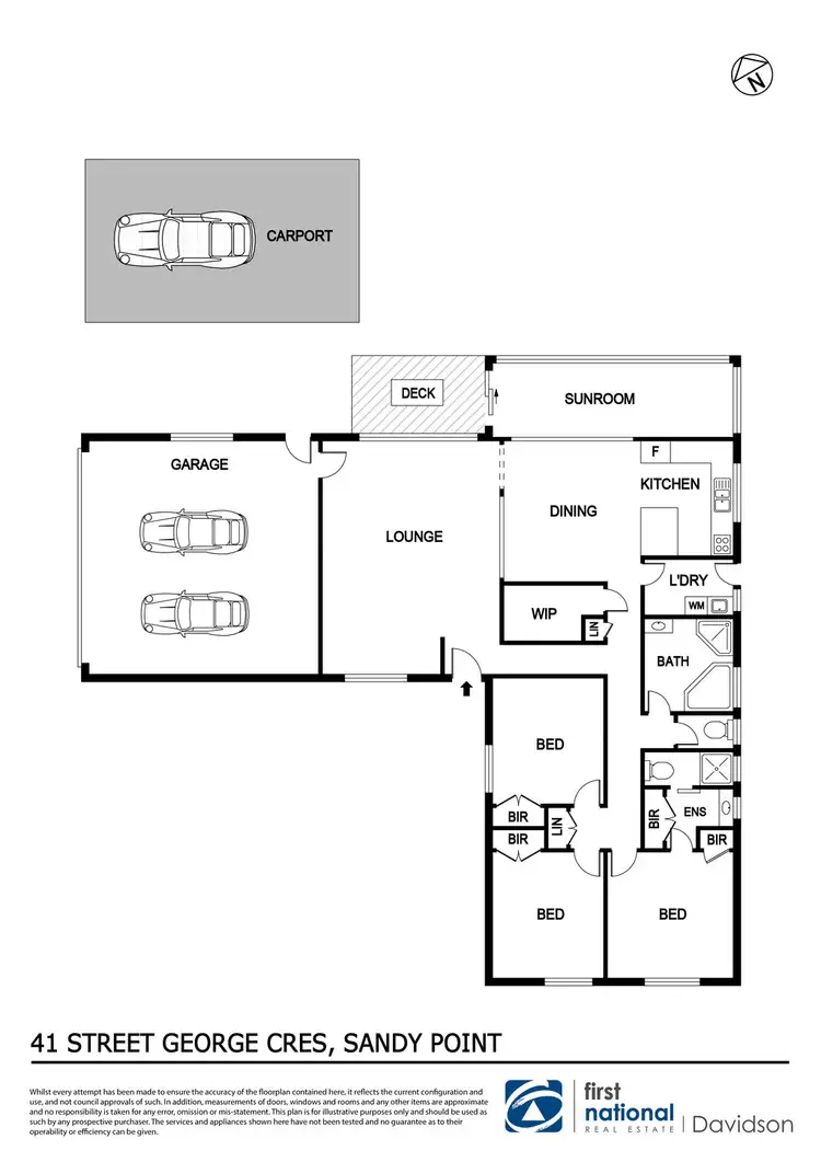Floorplan of Homely house listing, 41 St George Crescent, Sandy Point NSW 2172
