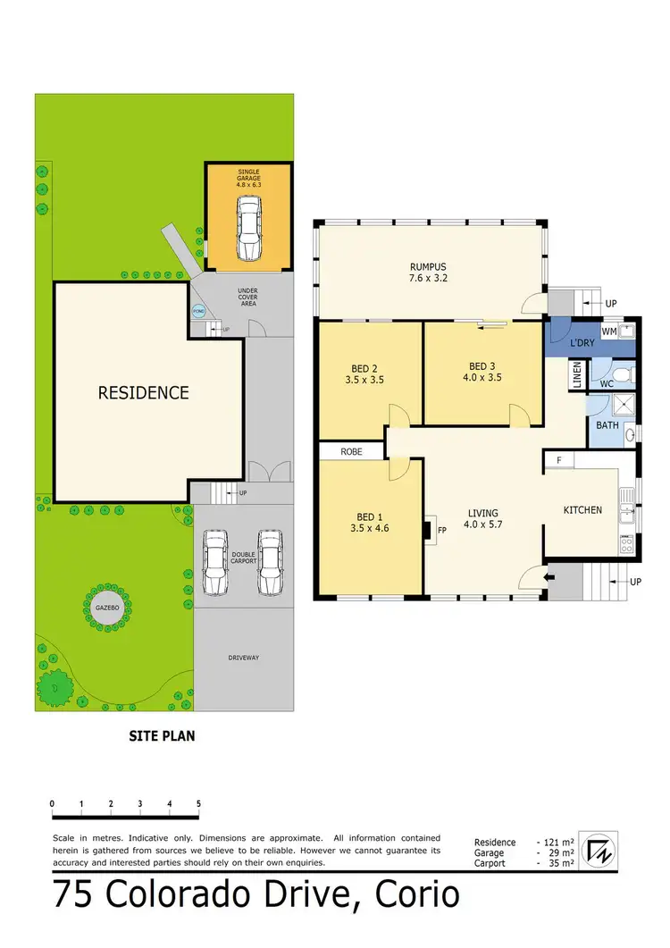 Floorplan of Homely house listing, 75 Colorado Drive, Corio VIC 3214