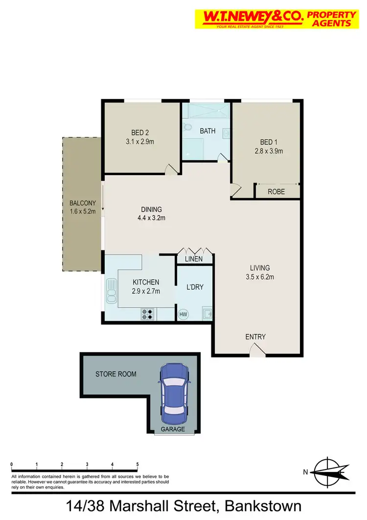 Floorplan of Homely unit listing, 14/38 Marshall Street, Bankstown NSW 2200