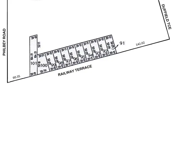 Floorplan of Homely land listing, Lots 91-101 Railway Terrace, Lameroo SA 5302