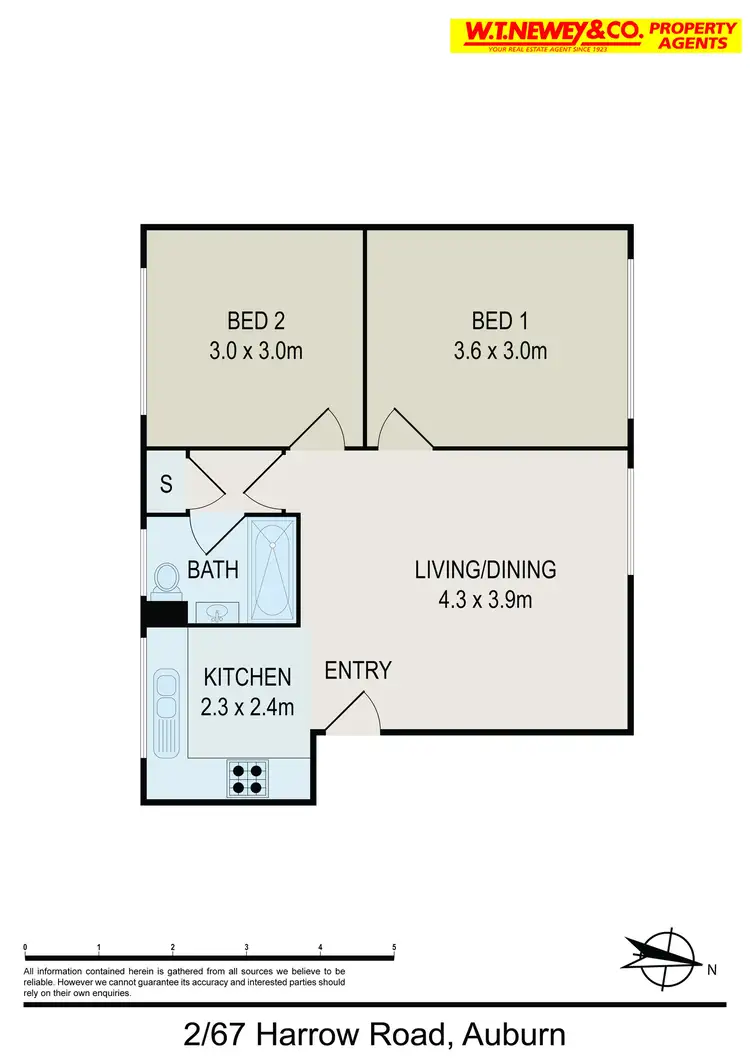 Floorplan of Homely unit listing, 2/67 Harrow Rd, Auburn NSW 2144