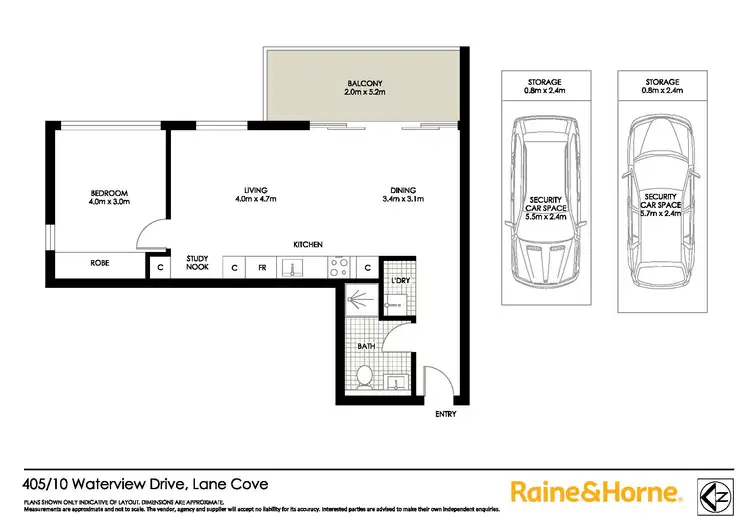Floorplan of Homely apartment listing, 405/10 Waterview Drive, Lane Cove NSW 2066